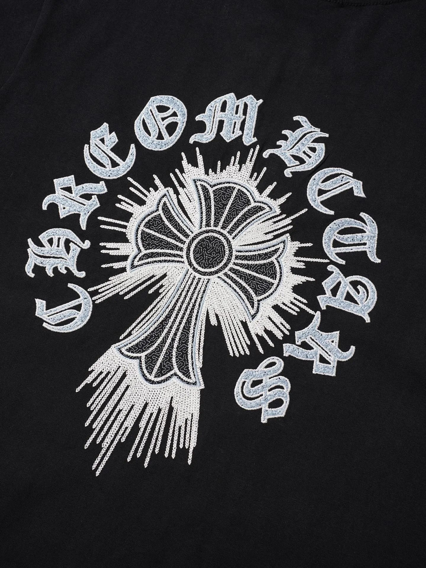 【 】 Chrome Hearts/ T 32 ， ， ， ！！ ， ！ # ， ； 。 oversize ， ！ ， ！ “ ” 💏 :Black White Size:S-XL